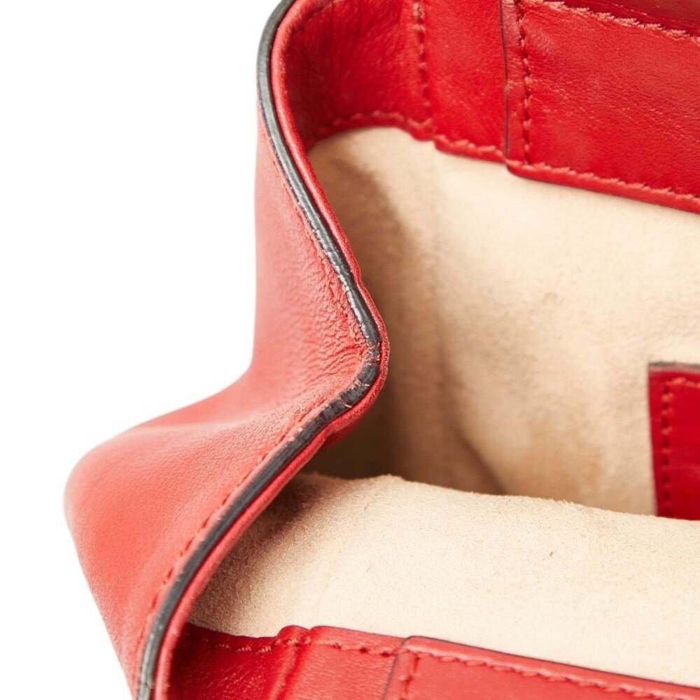 GUCCI Red Leather Tote Bag - Picture 8 of 12